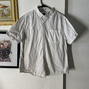 Denim & flower Size XL White mens button down shirt